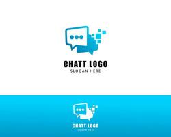 Plaudern Logo kreativ Konzept Digital Gruppe Zeichen Symbol vektor