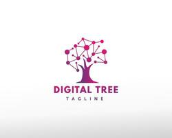 Digital Baum Logo Technik Baum Logo kreativ Baum Logo vektor