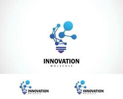 kreativ innovation data logotyp Glödlampa design begrepp ansluta nätverk smart design vektor