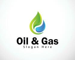 Öl und Gas Logo kreativ Symbol Vektor Symbol Industrie Gas Geschäft Wasser fallen Design Konzept