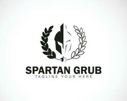 spartansk logotyp kreativ stark gemenskap Gym kondition sport design begrepp vektor