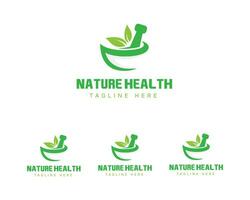 Natur Gesundheit Logo Gesundheit Logo verlassen Logo vektor