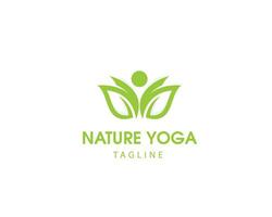 Natur Yoga Logo Design vektor