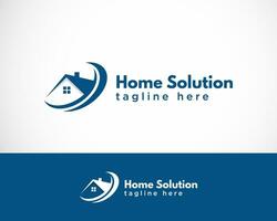 Zuhause Lösung Logo Gebäude Design Vorlage vektor
