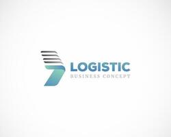 logistisch Logo kreativ Design Geschäft Pfeil Zeichen Symbol vektor