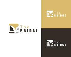 Brücke Logo kreativ Geschäft Finanzen Design Vorlage Zeichen Symbol vektor