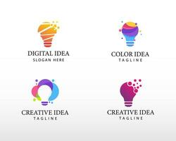 kreativ aning uppsättning logotyp skönhet logotyp Färg aning logotyp vektor