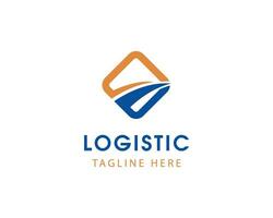logistisk logotyp linje kreativ logotyp företag logotyp leverans logotyp snabb leverans logotyp vektor