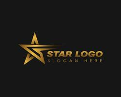 Gold Star Logo kreativ Star Logo Star Logo kreativ Linie Star Logo vektor