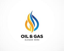 modern styled logotyp för olja och gas företag företag. vektor