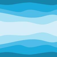 Wasser Welle Hintergrund Design, abstrakt Vektor Blau Ozean Walpaper Vorlage