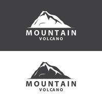 Vulkan Logo Design Inspiration natürlich Landschaft Vulkan Eruption Berg elegant Prämie vektor