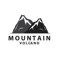 Vulkan Logo Design Inspiration natürlich Landschaft Vulkan Eruption Berg elegant Prämie vektor