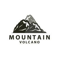Vulkan Logo Design Inspiration natürlich Landschaft Vulkan Eruption Berg elegant Prämie vektor