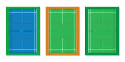 Badminton Gericht Diagramm vektor