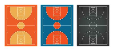 basketboll domstol diagram vektor