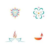 Vektorlogoillustration zum Thema der traditionellen Feier des glücklichen Diwali vektor