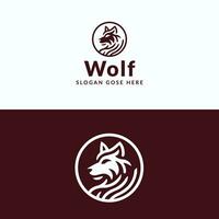 ein Wolf Logo zum ein Unternehmen vektor