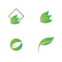 grönt blad logotyp vektor