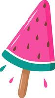 süß Vektor Illustration von Wassermelone Eis Creme. süß Vektor hell Illustration von Eis Creme.