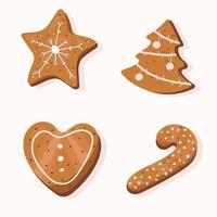 Weihnachten Lebkuchen Set Vektor-Illustration vektor