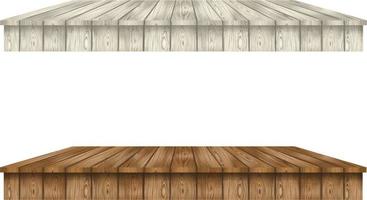 braun-weißer Holzbühnenboden oder Tisch