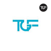 brev tgf monogram logotyp design vektor