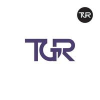 Brief tgr Monogramm Logo Design vektor