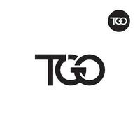 brev tgo monogram logotyp design vektor