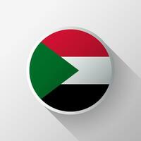 kreativ sudan flagga cirkel bricka vektor