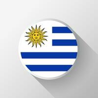 kreativ uruguay flagga cirkel bricka vektor