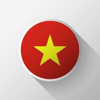 kreativ vietnam flagga cirkel bricka vektor