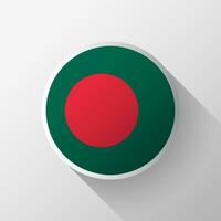 kreativ Bangladesch Flagge Kreis Abzeichen vektor
