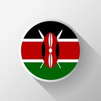kreativ Kenia Flagge Kreis Abzeichen vektor