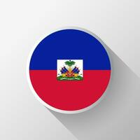 kreativ Haiti Flagge Kreis Abzeichen vektor