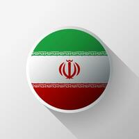 kreativ iran flagga cirkel bricka vektor