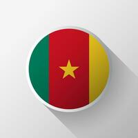 kreativ cameroon flagga cirkel bricka vektor