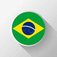 kreativ Brasilien Flagge Kreis Abzeichen vektor