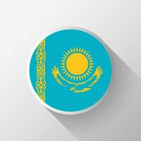 kreativ kazakhstan flagga cirkel bricka vektor