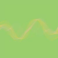 modern enkel abstrakt rosa, gul Färg vågig luft linje mönster konst på grön peppar Färg bakgrund. vektor