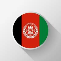 kreativ afghanistan flagga cirkel bricka vektor