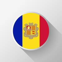 kreativ Andorra Flagge Kreis Abzeichen vektor