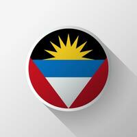 kreativ Antigua und Barbuda Flagge Kreis Abzeichen vektor