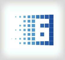 einzigartig kreativ Digital Nummer 6 Logo. Technologie Unternehmen Logo Vorlage mit Pixel Kunst und verstreut Zahlen. Vektor