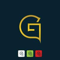 bokstaven g logotyp ikon designmall element vektor