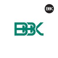 Brief bbk Monogramm Logo Design vektor