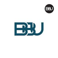 Brief bbu Monogramm Logo Design vektor