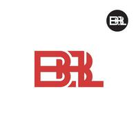 Brief bbl Monogramm Logo Design vektor