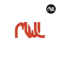 brev mwl monogram logotyp design vektor