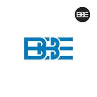 Brief bbe Monogramm Logo Design vektor